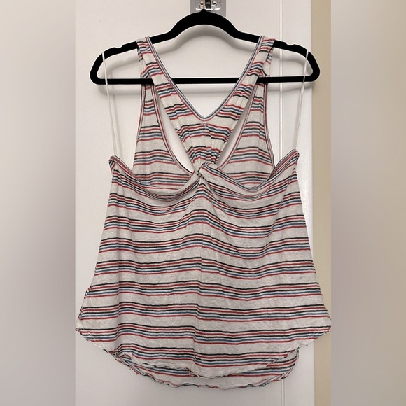 We the Free (Free People) Best Night Striped Linen Tank Top Size Small - Picture 5 of 9